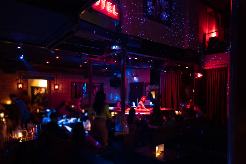 The Seville Minneapolis strip club stage